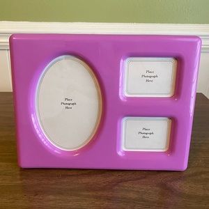 80s Vintage Tupperware Fuchsia Purple Picture Frame | Small Collage Frame